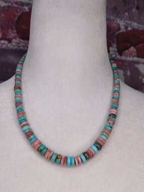 Jay King Turquoise/Rhodochrosite Gemstone Necklace